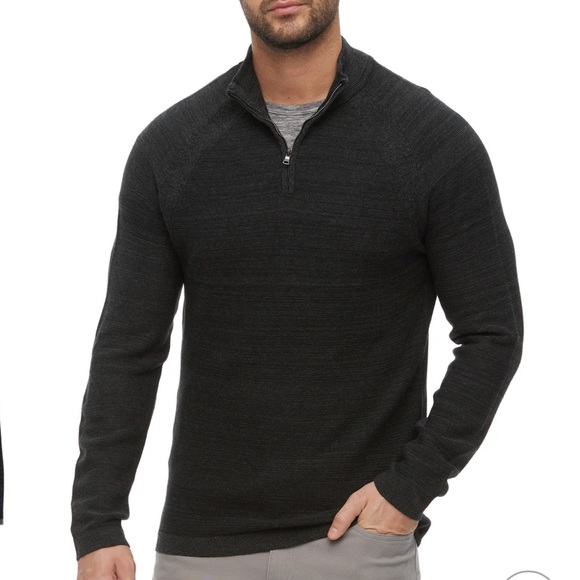 NWT Flag & Anthem FLOYDALE MARLED RAGLAN 1/4-ZIP SWEATER - Picture 1 of 6